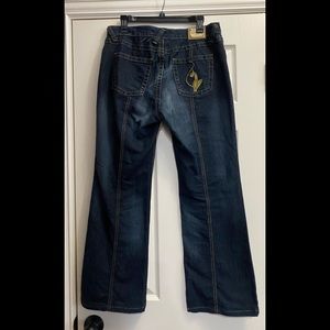 NWOT BABY PHAT Authentic Women’s Embroidered Cat Logo Jeans Sz 14